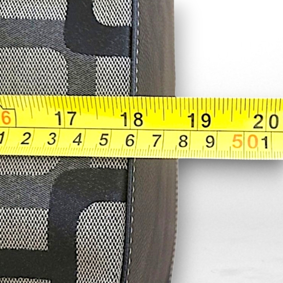 Nine West Handbag Black and Tan Geometric Pattern - Picture 9 of 11